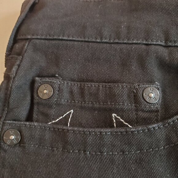 NWT TRUE RELIGION Men's Geno Relaxed Slim Black Jeans - Picture 6 of 16